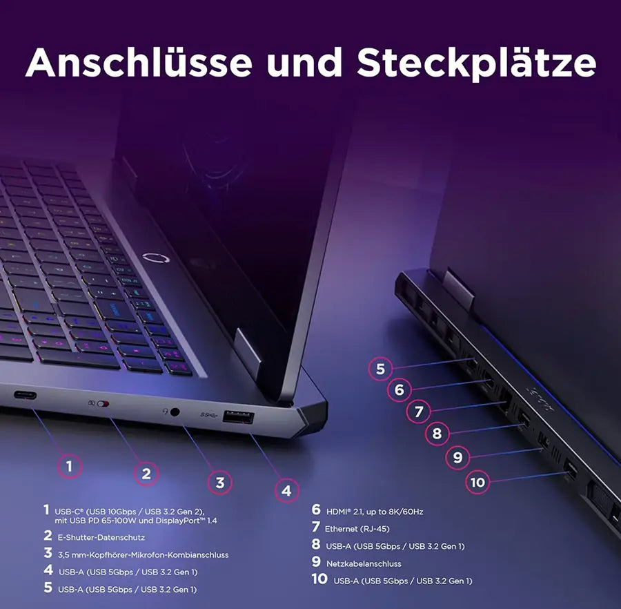 Gaming Laptops mieten · leihen – für VR, CAD, 3D - LENOVO LOQ 17IRX10 (RTX 5070)