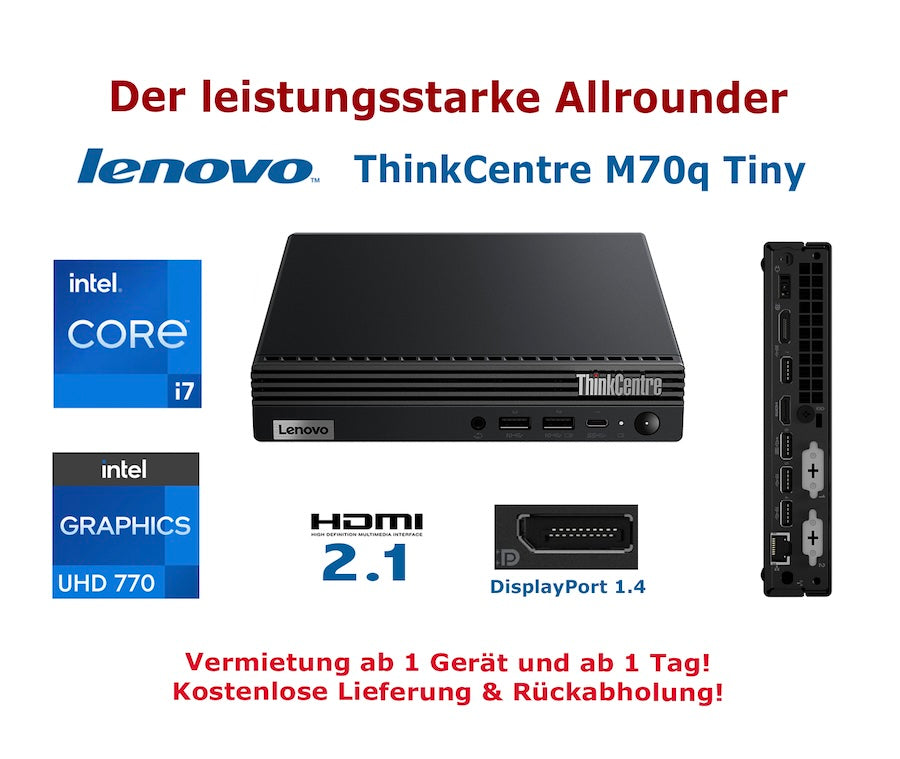 Mini-PC mieten · leihen - Lenovo ThinkCentre M70q Tiny