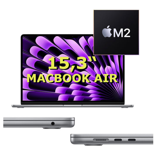Apple MacBook AIR 15,3 Zoll❗️✅, 2023, M2-Chip, 16 GB RAM, 512 GB Speicher, Space Grau, WIE NEU ⚠️ nur eine Woche in Betrieb gewesen.