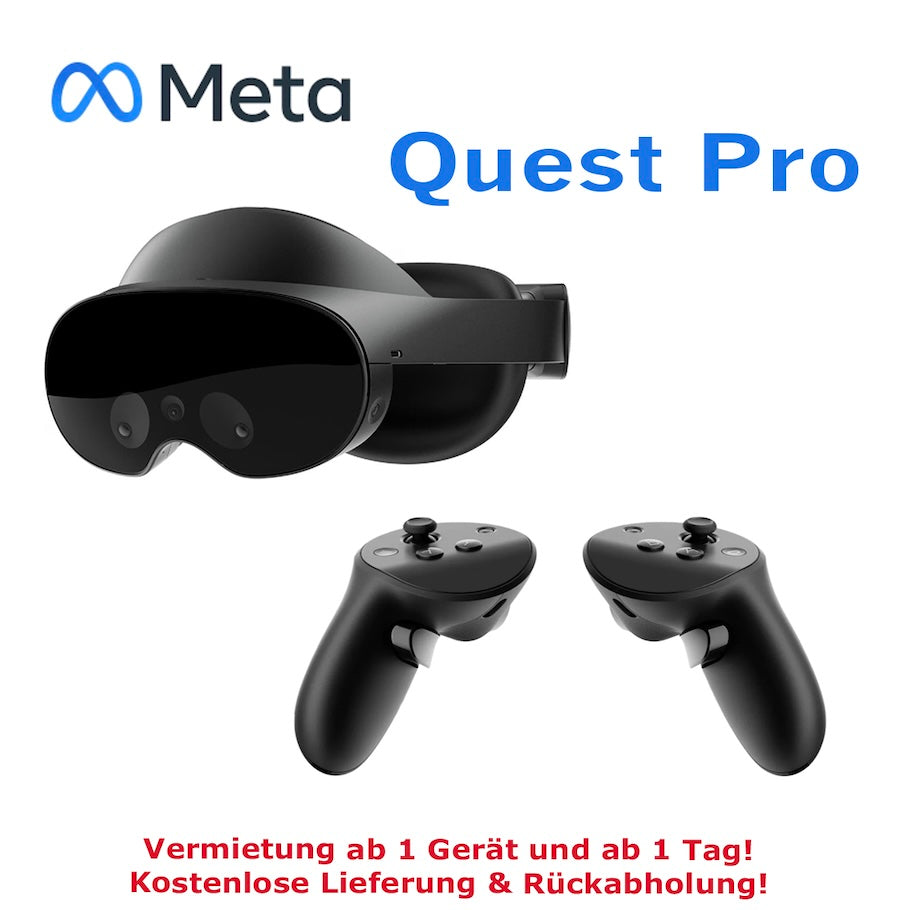 VR-Brille mieten · leihen – ab 1 Tag & 1 Gerät - Meta Quest Pro
