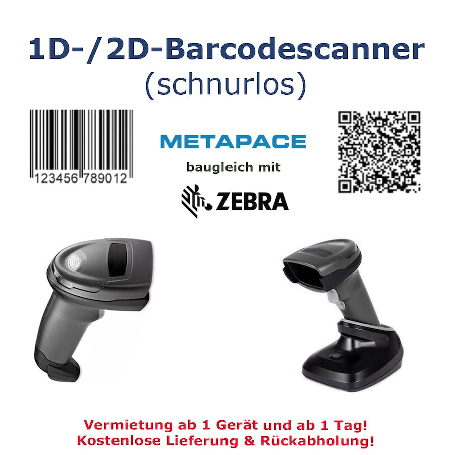 1D-&-2D- / QR Code Bluetooth Barcodescanner mieten