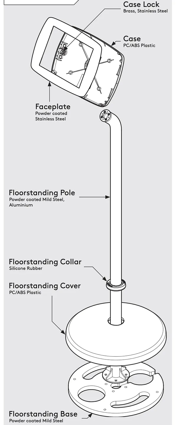 Bouncepad Floorstanding Bodenständer weiß mieten · leihen