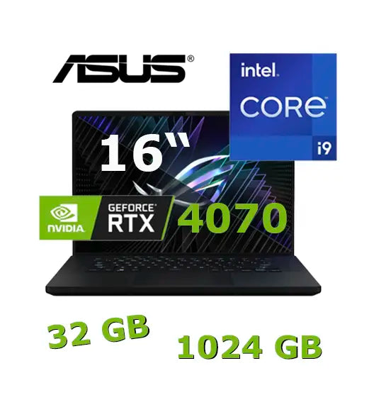 Laptops mieten · leihen – für VR, CAD, 3D & Gaming | ASUS ROG Zephyrus M16 (RTX 4070)